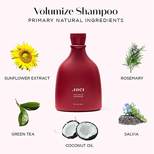 Jaci Volumizing Shampoo with Green Tea, Салвия, Sunflower, Coconut, Rosemary, Camelia - Натурални съставки, Вегетариански,