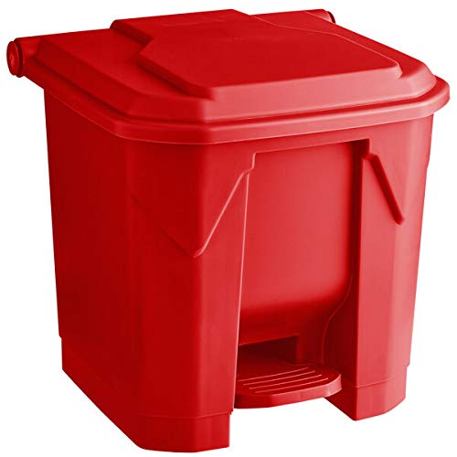 5 опаковки! 32 qt. / 8 литра / 30 литра Червен правоъгълен Стъпка-в кофа за боклук. Кофа за боклук Кухненско Кофа за Боклук Кошче За Отпадъци Кофа за Боклук