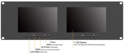 LILLIPUT RM-7024 Dual 7 3RU Rack Monitors 800X480 with Dual 7 Screens and Dual Dual VGA, Video & DVI in/outputs Официален