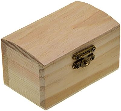 LoveinDIY Незаконченная Дървена Кутия, Кубовидная Дървена Ковчег За Бижута с Ключ Закопчалката Дървена Кутия Организатор