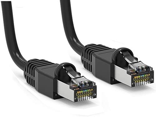 MyCableMart 35ft основа cat6a се Проверяват, Пач-кабел Ethernet RJ-45,Блокирани,Безнагруженный, BLAC