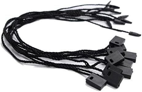 Kang Юан 7-инчов 1000 Pcs Hang Tag Nylon String Snap-Lock Pin Loop Fastener Hook Ties (Черен)