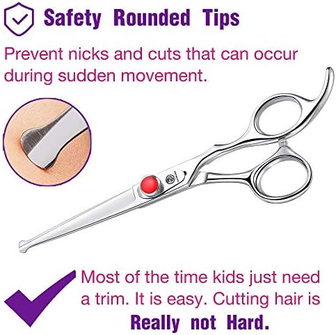 6 Инча Детски Ножици За Подстригване на Коса с Безопасни Заоблени Уши Детски Ножици За Подстригване на Коса Ножици за
