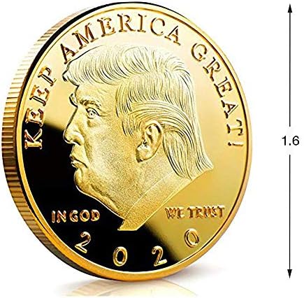 Тръмп Coin; 2019 Donald Trump Large 24kt Gold Plated United States Eagle Айде са подбрани монета оригиналния дизайн