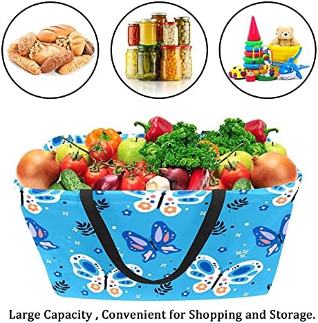 Многократна употреба за Хранителни стоки Чанта Пазарска Кошница За Пазаруване 50L с Централната Колона Чанта За Съхранение