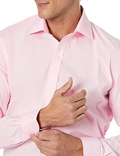 Мъжки Приталенная Участък-поплиновая риза с Копчета Slim Fit Stretch Poplin Shirt Dress, Supima Cotton Non-Iron, с Незакопчан