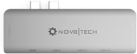 NOV8Tech C USB Хъб HDMI Многопортовый 7in2 Сив Адаптер за MacBook Pro M1 2020 2021 2019 2017 2018 и MacBook Air M1