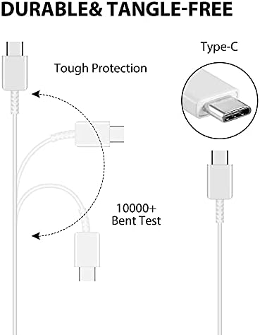 VOLT PLUS TECH Quick Адаптивни Turbo 18W Dual-Port USB Car Charger Kit Работи на Sennheiser CX 650BT с кабел USB Type-C!