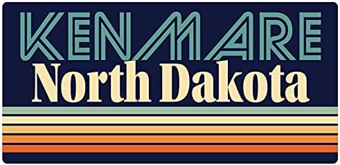Kenmare Северна Дакота 2.5 x 1.25-Инчов Винил Стикер Стикер Ретро Дизайн