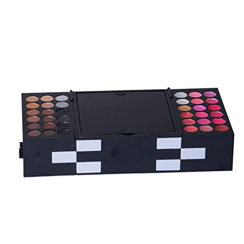 Pure Vie 150 Colors Carry All Багажника Pro Makeup Kit Including 60 Matte Eyeshadow, 82 Лъскава Eyeshadow, 3 Blush, 3