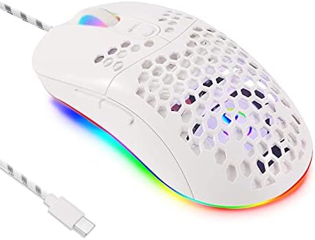 Детска Мишката, Мобилен Кух Дизайн Лесна Жичен Мишка с RGB Подсветка 7200 dpi 4 Регулируеми Тип на порта C Мишката, за