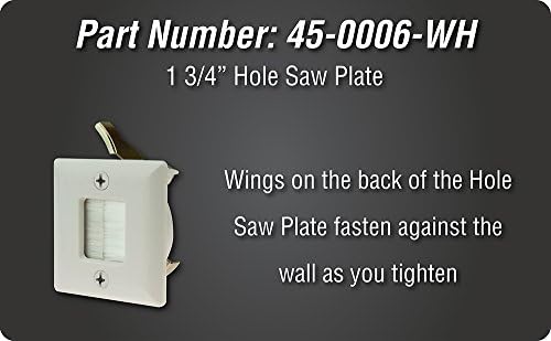 DATA COMM Electronics 45-0006-WH Hole Saw Plate - White & Electronics 45-0001-WH 1-Gang Утопленная Низковольтная Кабелна