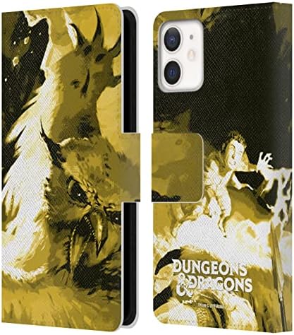 Head Case Designs Официално Лицензирани Подземия и Дракони Gnoll Monsters Leather Book Портфейла Case Cover е Съвместимо с Apple iPhone 12 Mini
