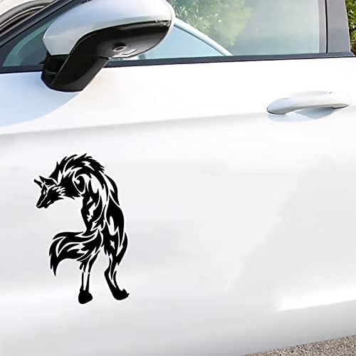 Voroly Bumper Car Stickers Wolf King Car Window Decal Auto Bumper Body Sticker Decal for Car SUV Truck 11.8 x 7 (черен)