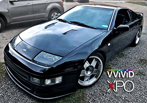VViViD Black High Gloss Реалистичен Paint-Like Microfinish Рибка Wrap Roll XPO Air Release Technology (100ft x 5ft w/Toolkit)