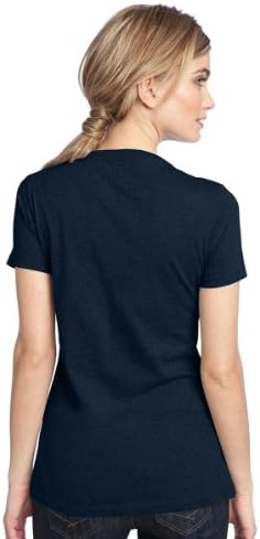 District Made Ladies Perfect Weight Тениска с V-образно деколте,XXXX-Големи,по-Тъмната фуксия