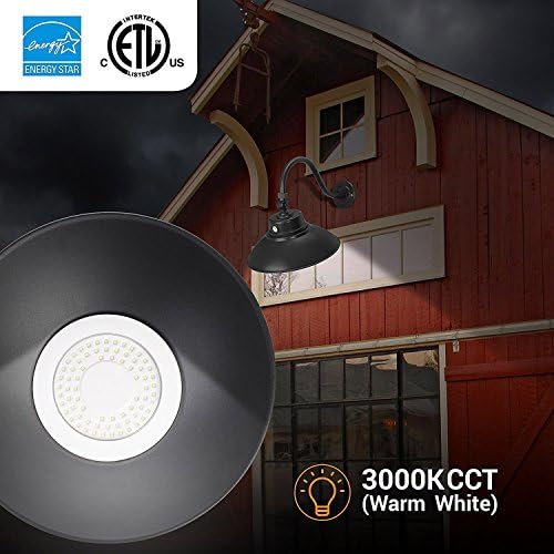 14 инча. Черно лампа LED светлина плевнята гъска врата за гараж/подови полза – Онлайн фотоклетка - Корона прическата.те