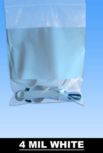 Ясна чанта Ziplock с Бял Блок 4 x 6, с дебелина 4 Mils, Малки Найлонови торбички от мъниста, Калъф 200