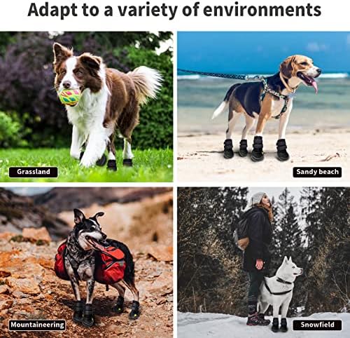 Legle Dog Boots Водоустойчиви и Дишащи Обувки за Кучета Нескользящая Подметка и Светоотражающая Лента, Подходящ за вътрешен