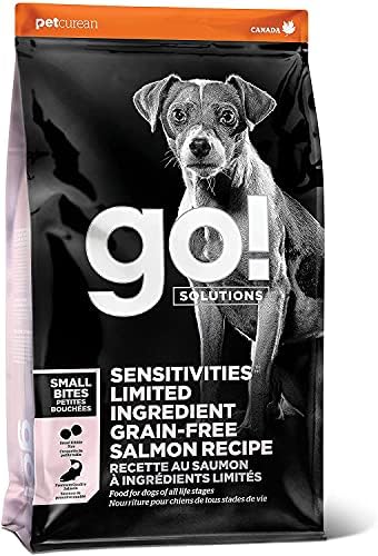 GO! РЕШЕНИЯ SENSITIVITIES – Small Bites Salmon Recipe – Ограничен съставка на храна за кучета, 3,5 килограм – Беззерновой