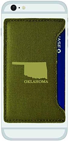 Оклахома Здрав Платно на Притежателя на картата Мобилен телефон-State Shape-Olive