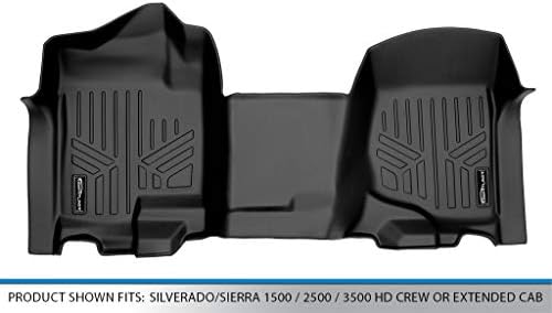 MAXLINER Подложки 1-ви Ред Подложка Комплект Черен за 2007-2013 Silverado/Sierra 1500-2007-2014 Silverado/Sierra 2500/3500