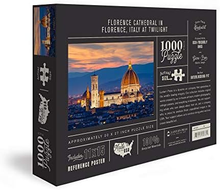 Twilight at Duomo in Флоренция, Италия A-91437 (1000 Piece Premium Пъзел, Made in USA)