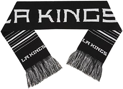 Forever Collectibles NHL 2 Sided Knit Large Wordmark Logo Фен Scarf, Los Angeles Kings