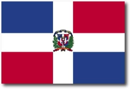 Стикер Магнит Колата Хартата на Доминиканската Република - 4 x 6 Тежкотоварни за автомобил, колички за кола