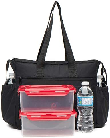 Много голяма чанта за обяд с 6 външни джобове както и фините, за многократна употреба, издръжливи, безопасни морозильные