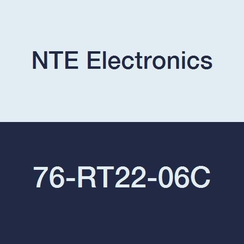 NTE Electronics 76-RT22-06C Неизолированный околовръстен терминал, Луженое покритие, Мед терминал, 22-18 AWG Калибър кабели,