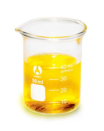 Американски Образователен Прозрачен Боросиликатный Стъклена чаша Bomex Griffin Beaker Капацитет от 50 милилитра