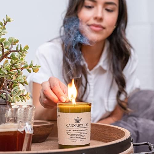 Cannabolish Wintergreen Комплект за премахване на миризмата на дим: Свещ + Спрей за пътуване + Домашен Спрей