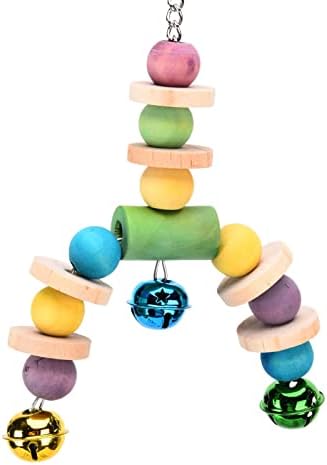 Jacksing 14Pcs Bird Toys Set, Bird Chewing Toys Годни за Оцветяване Многофункционален Здрава Никелирани Кука за Папагал