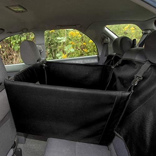 Furhaven Dog Car Seat Covers - Водоустойчив Ватирани Седалките в предната и задната част на седалката, Луксозен Многопанельный