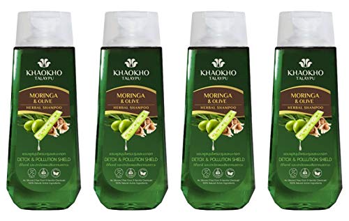 KHAOKHO TALAYPU Moringa and Olive Herbal Shampoo - 330 мл x 4.