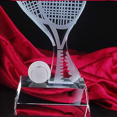 Творчески трофея на тенис кристален подгонянный трофей за спортни състезания, Подходящ за награди, състезания и награди