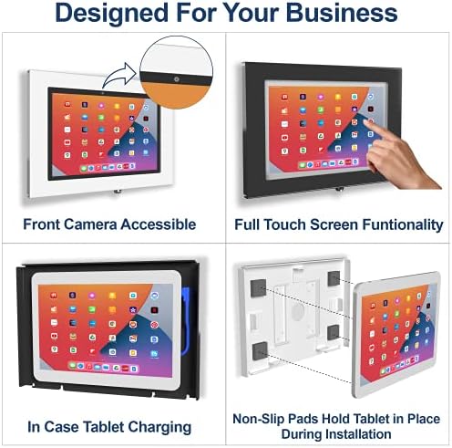 TABcare Locking Security Metal Case for Apple iPad Air for Tablet Павилион, POS, Съхранява, Show Display (черен, iPad