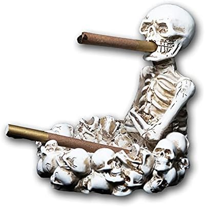 Пепелник с черепа-Пепелник от смола-За лошите украса за Хелоуин и декоративни фигурки на Черепа