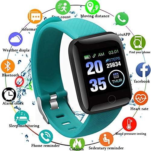 WESSD Смарт Часовници Bluetooth, Водоустойчив, Цветен Пълен Сензорен Екран Фитнес Тракер, Сърдечен Ритъм Мониторинг на Кръвното Налягане Проследяване Движението на