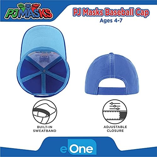 PJ Masks Toddler Hat for Boy ' s Ages 2-7, Kids Baseball Cap