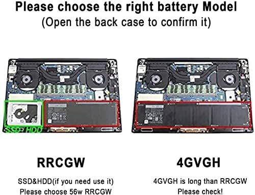 Подмяна на батерията на лаптопа RRCGW е Съвместима с Dell M7R96 62MJV XPS 15 9550 Precision 5510[11.4 V, 56Wh]