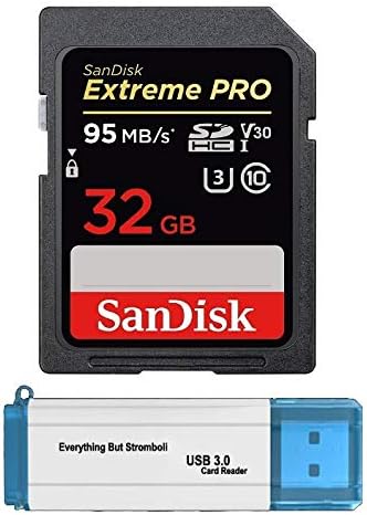 Карта памет 64GB SanDisk SDXC Extreme Pro Работи с беззеркальной камера Canon EOS M3, M5, M6 4K V30 UHS-I (SDSDXXY-064G-GN4IN) с всичко, с изключение на Стромболи 3.0 SD/Micro Card Reader