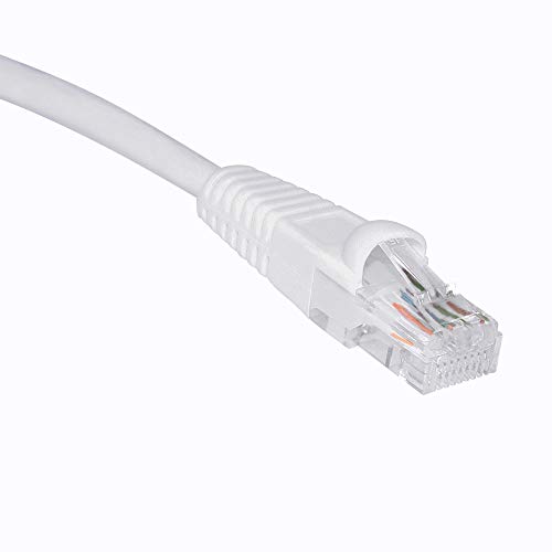 Cat6 кабел пластир Ethernet, 25 фута, Бял