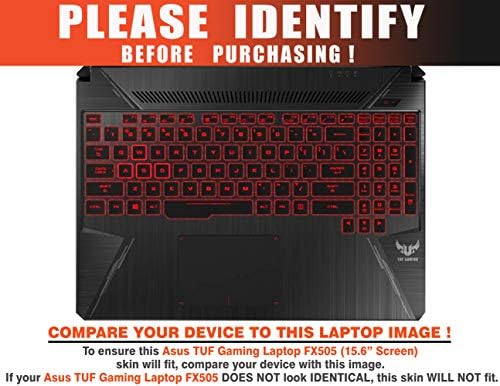 Decalrus - Защитен стикер за лаптоп Asus TUF Gaming FX505 (15.6 Екран) Черна Текстура Матиран алуминий калъфче за кожата wrap BAasusTuf_FX505Back