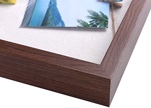EDGEWOOD Square Shadow Box Picture Frame Linen Background Real Glass Front for Сувенири, Scrapbooking, Спомен, 12x12 (кафяв)