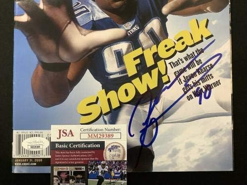Jevon Kearse Signed Sports Illustrated 1/31/00 No Label Титаните Autograph JSA - Списания NFL С Автограф