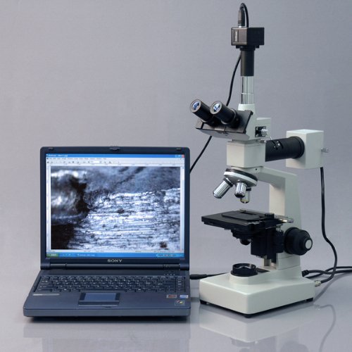 40X-1000X Двухсветовой желязо и Стомана Микроскоп + 1,3-мегапикселова Цифрова Камера