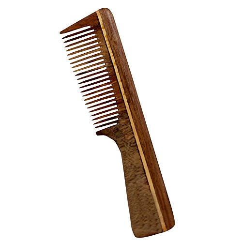 RoyaltyRoute Wide Зъб Hair Comb - Natural Detangling Wooden Comb - Hand Made Natural Rosewood Comb for Men/Women/Kids