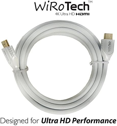WiRoTech HDMI кабел 4K Ultra HD с тъкани кабел, HDMI 2.0 18 Gbit / s, поддръжка на 4K 60 Hz, Chroma 4 4 4, Dolby Vision,